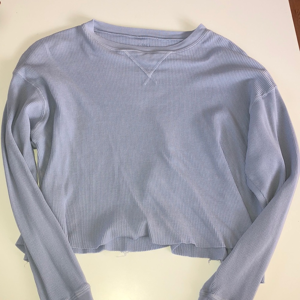 light blue ”square ribbed” top